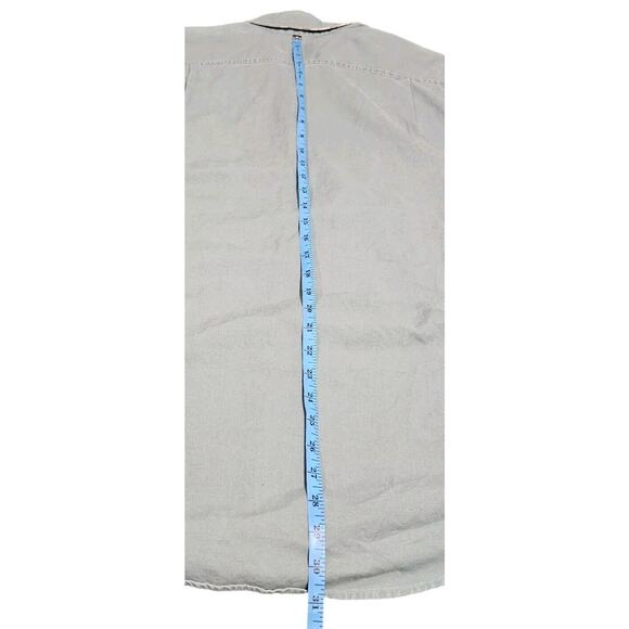 Vintage Bushlan Short Sleeve Button-Up Shirt USA Green Cotton Pockets Logo Men L - Picture 8 of 8